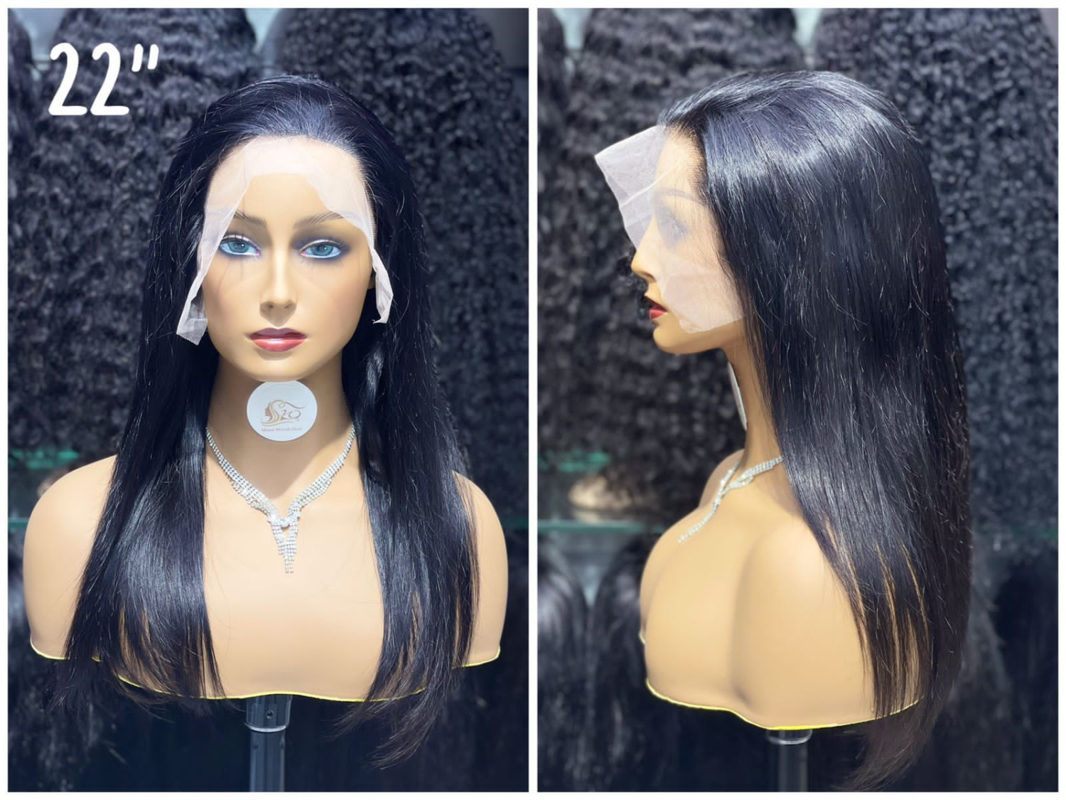 18" Ladies Straight Lace Wigs