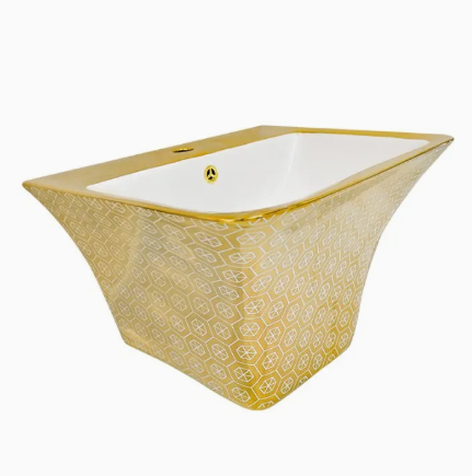 Golden Ceramic Washbasin