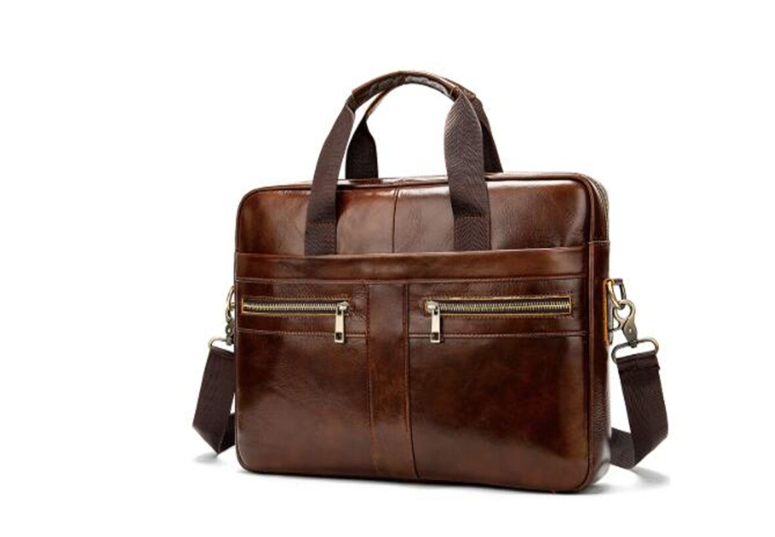 Men's Genuine Leather Business Laptop Bag